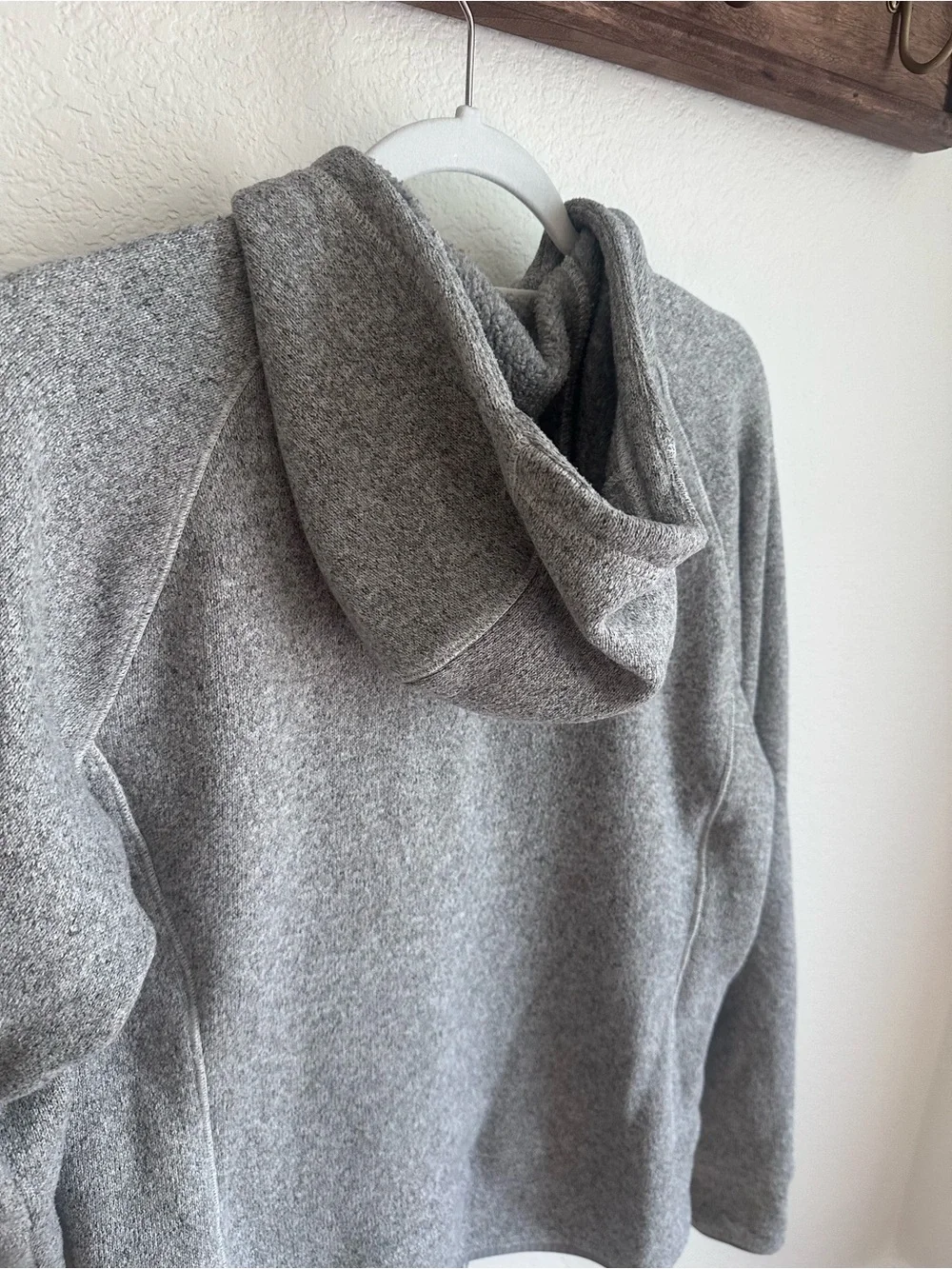 The North Face Gray Quarter Zip Hooded Fleece Pullover Women’s Large